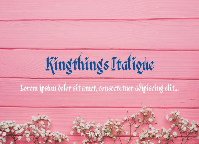 Kingthings Italique example